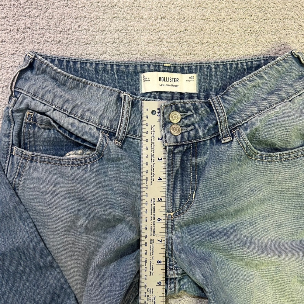 Hollister Jeans Low Rise Baggy 4R Light Wash Y2K Wide Leg Streetwear skater - Picture 3 of 7